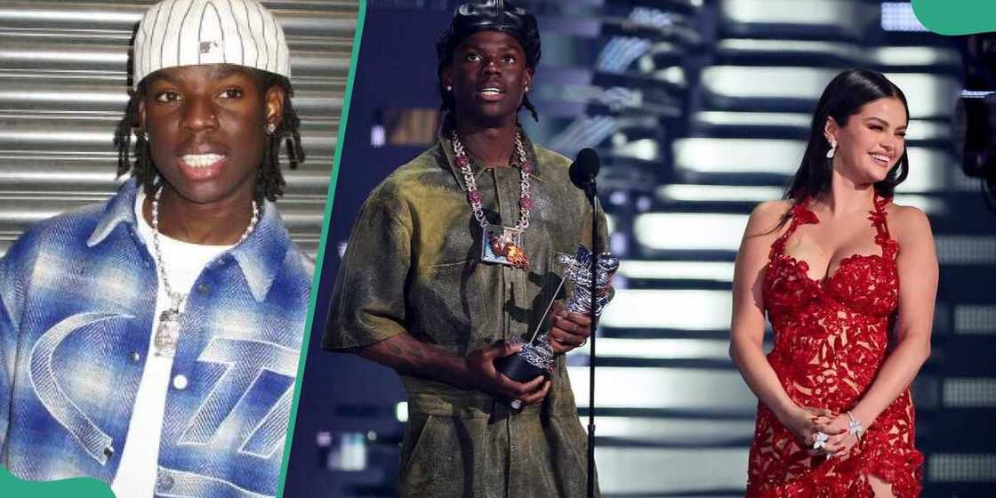 Rema and Selena Gomez at MTV Award 2023 Rema and Selena Gomez at MTV Award 2023