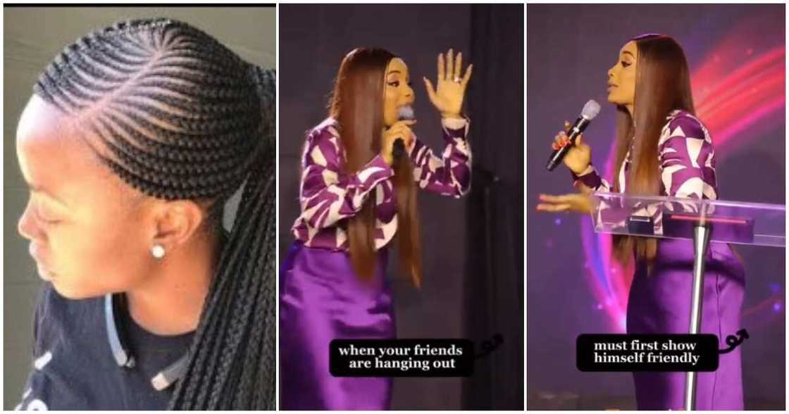 Female preacher, husband, natural hair Female preacher, husband, natural hair