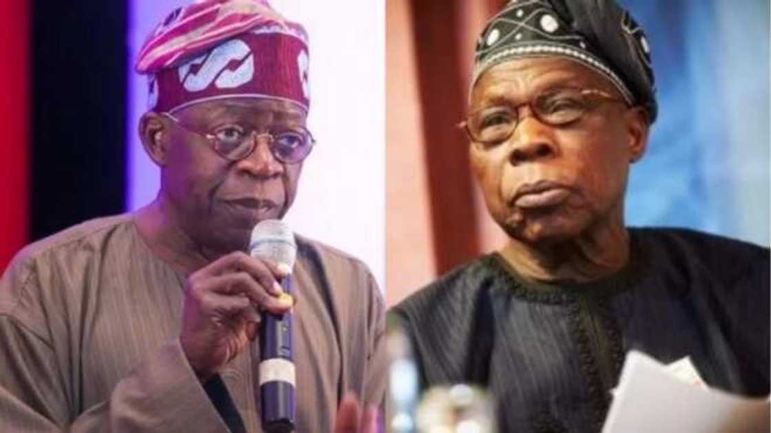Bola Tinubu da Obasanjo. Bola Tinubu da Obasanjo.