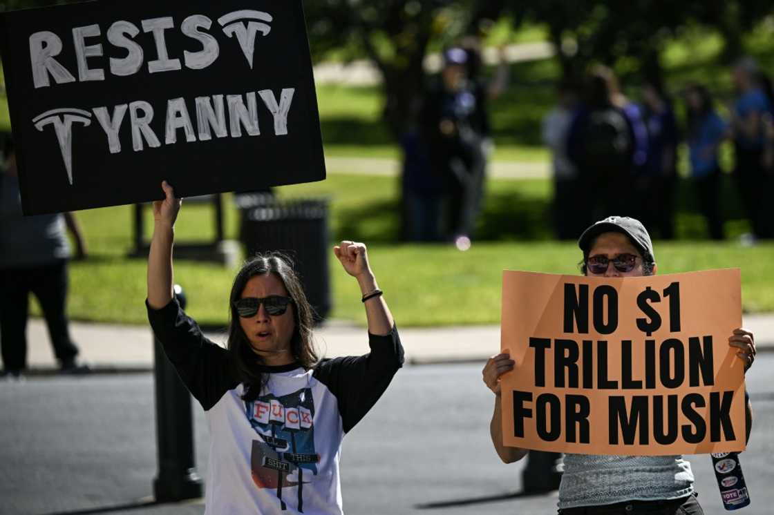 Opponents of Elon Musk's $1 trillion pay package rallied against the plan on the eve of Tesla's annual meeting Opponents of Elon Musk's $1 trillion pay package rallied against the plan on the eve of Tesla's annual meeting