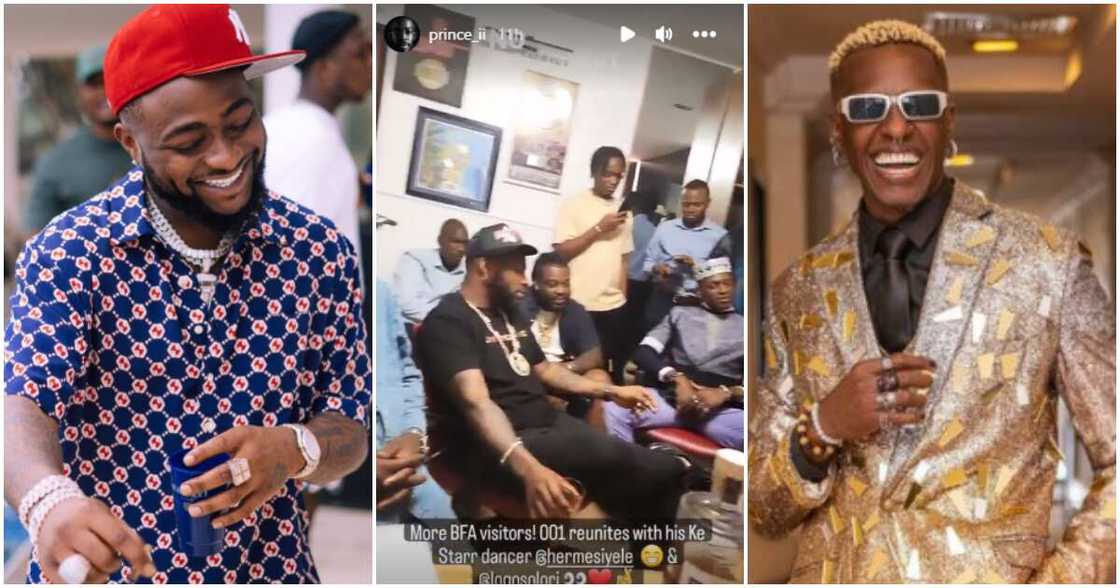 Davido and BBNaija's Hermes reunite. Davido and BBNaija's Hermes reunite.