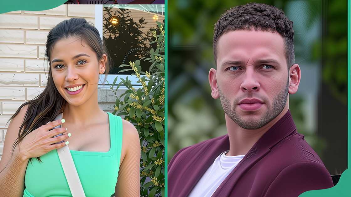 April Marie in a green top smiling (L) and Jake Cunningham in a burgundy blazer and white t-shirt (R) April Marie in a green top smiling (L) and Jake Cunningham in a burgundy blazer and white t-shirt (R)