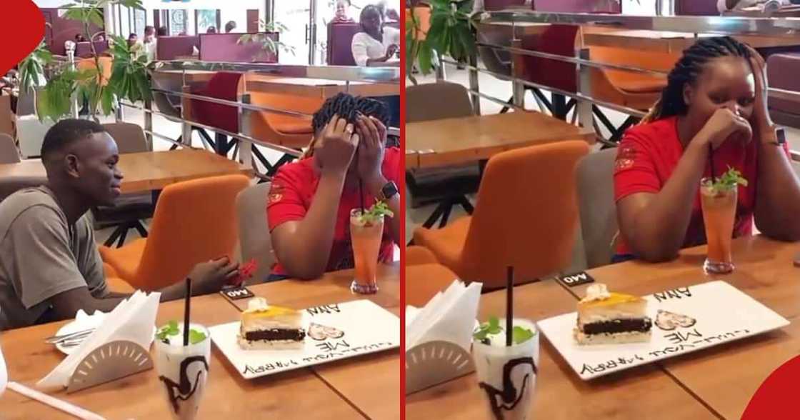 Man kneels to propose to his girlfriend but she walks away Man kneels to propose to his girlfriend but she walks away