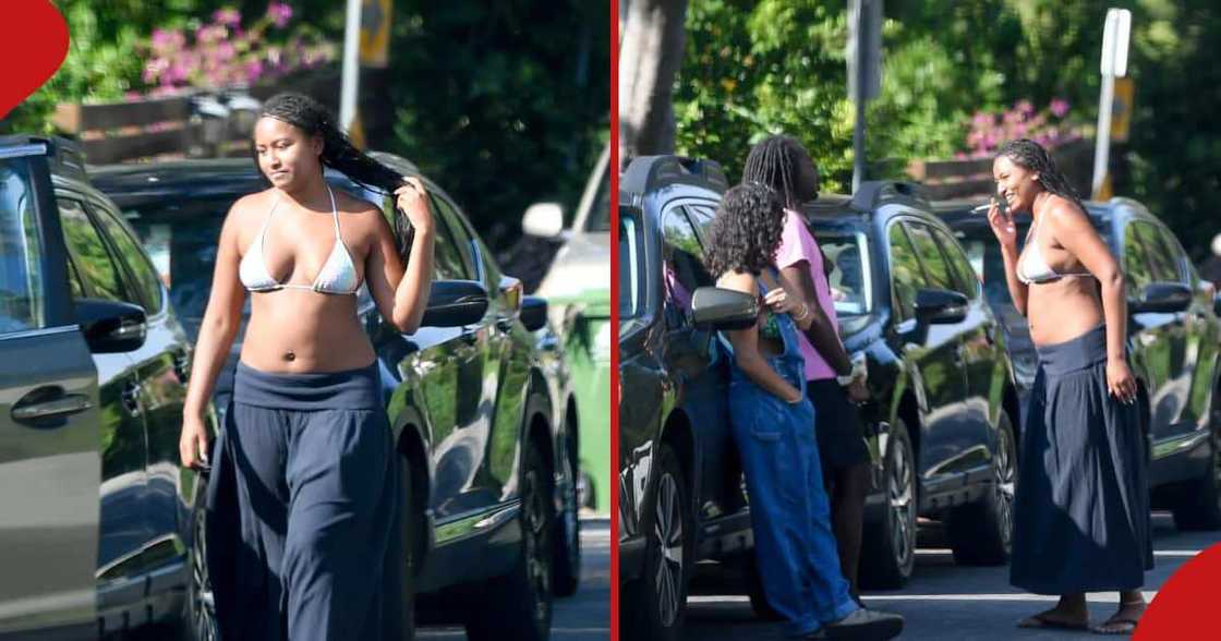 Barack Obama's daughter Sasha snapped while smoking.