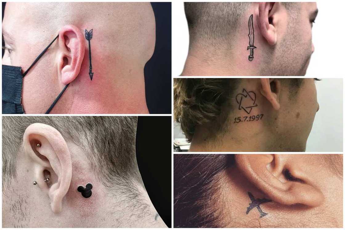 Meaningful back of the ear tattoo Meaningful back of the ear tattoo