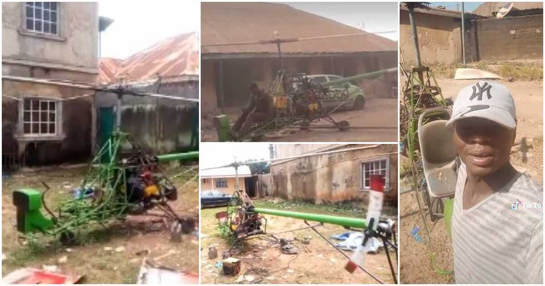 Ahmad Shuaibu, home-made helicopter, NIgerian man builds helicopter Ahmad Shuaibu, home-made helicopter, NIgerian man builds helicopter
