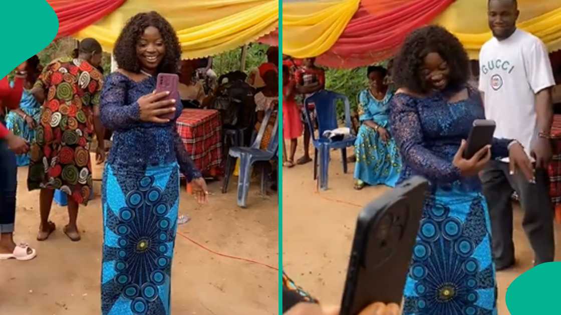 Lady shares how her wedding happened through video call. Lady shares how her wedding happened through video call.