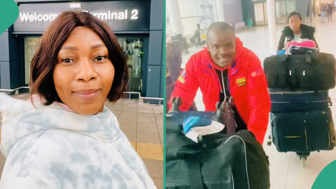 Man joins his wife in the UK. Man joins his wife in the UK.