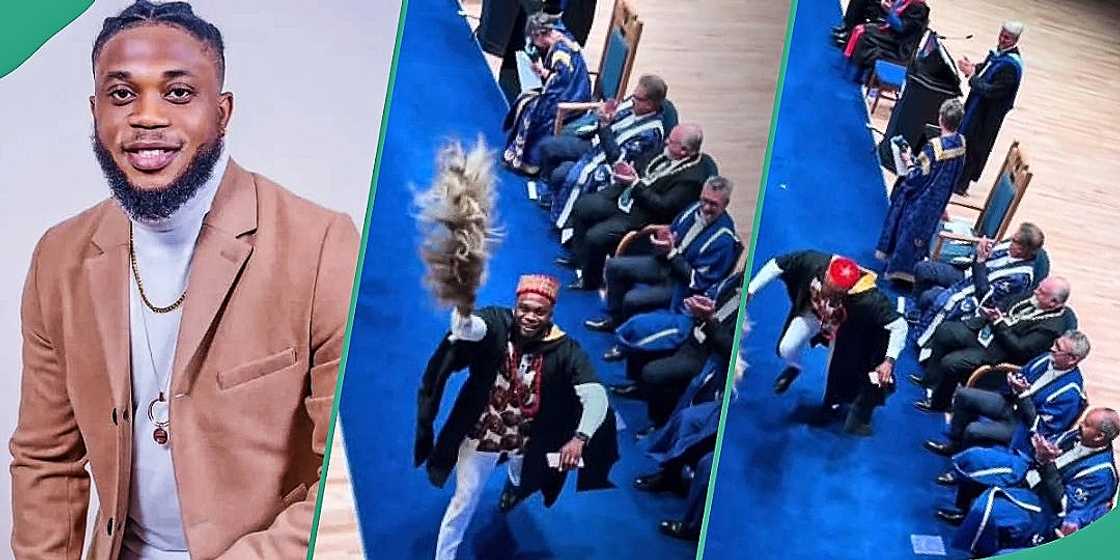 Nigerian woman hails husband as he receives his Master's degree Nigerian woman hails husband as he receives his Master's degree