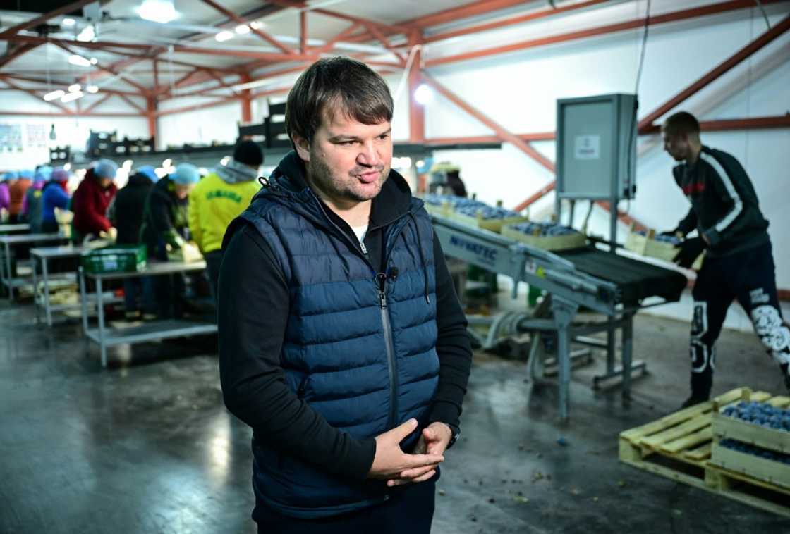 Farmer Stefan Bitlan, 35, is one of the largest plum exporters in the country of 2.6 million Farmer Stefan Bitlan, 35, is one of the largest plum exporters in the country of 2.6 million