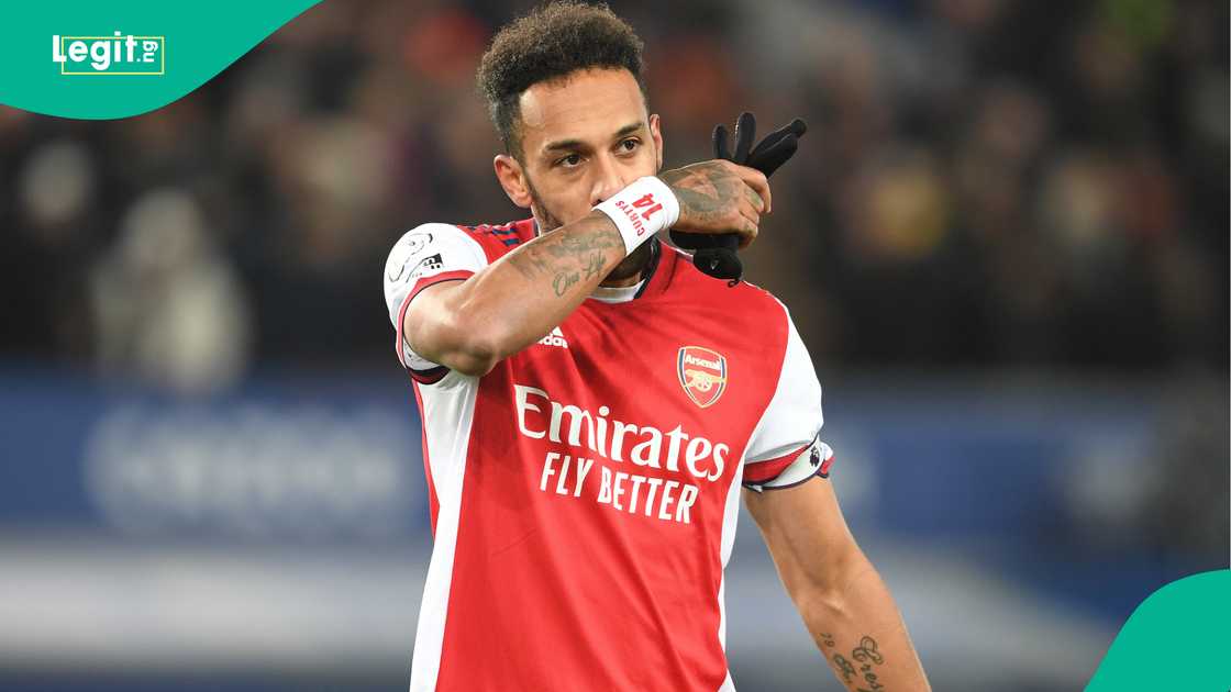 Pierre-Emerick Aubameyang, Arsenal, Everton, Goodison Park, Liverpool, England, Premier League Pierre-Emerick Aubameyang, Arsenal, Everton, Goodison Park, Liverpool, England, Premier League