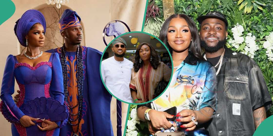 Juma Jux, Davido and Blessing CEO show their partners love. Juma Jux, Davido and Blessing CEO show their partners love.