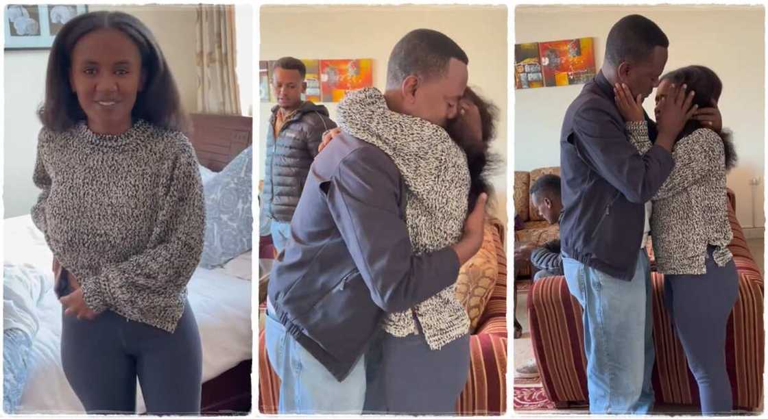 Photos of a Kalkidan and her father in a warm embrace. Photos of a Kalkidan and her father in a warm embrace.