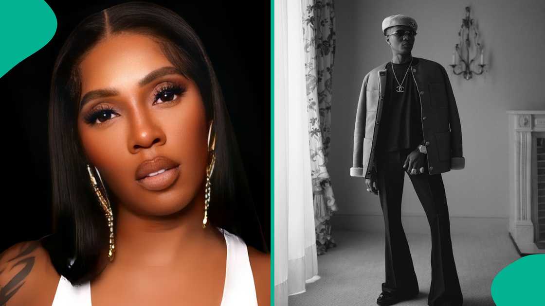 Tiwa and Wizkid's fan exchange words online. Tiwa and Wizkid's fan exchange words online.