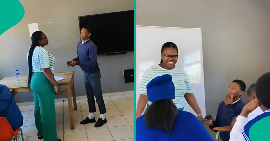 Reactions as schoolboy proposes to his teacher in class Reactions as schoolboy proposes to his teacher in class