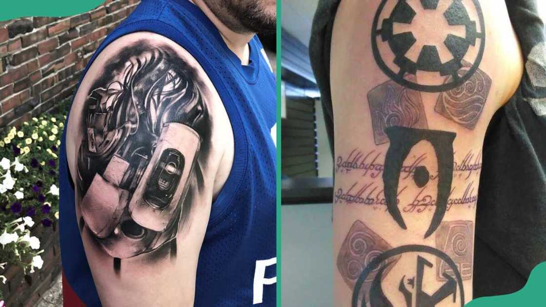 Video game-inspired half-sleeve tattoos Video game-inspired half-sleeve tattoos