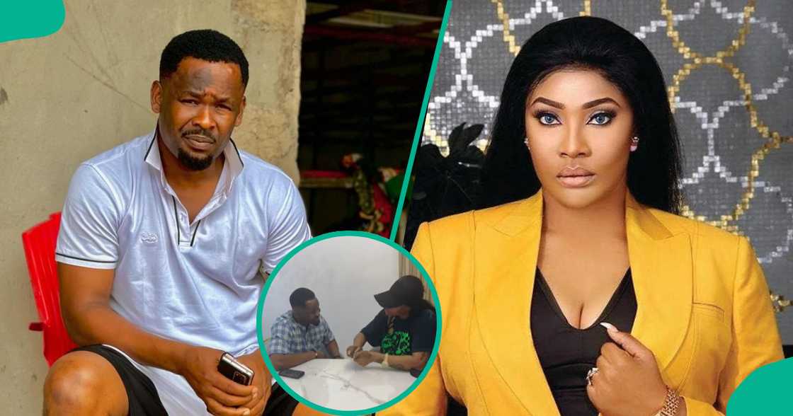 Zubby Michael and Angela Okorie link up.