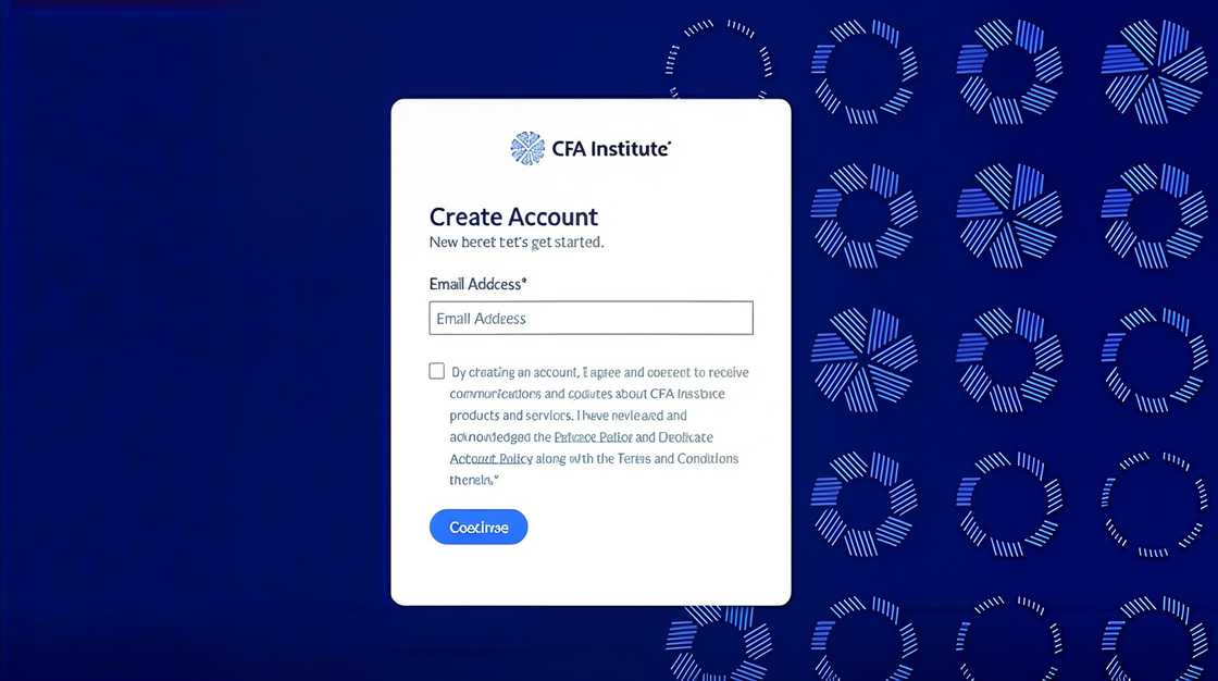 A screenshot of the CFA Access Scholarship account creation landing page