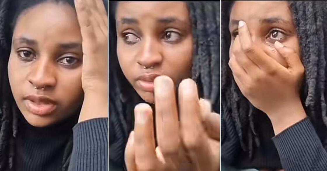 Lady in tears after getting denied US visa