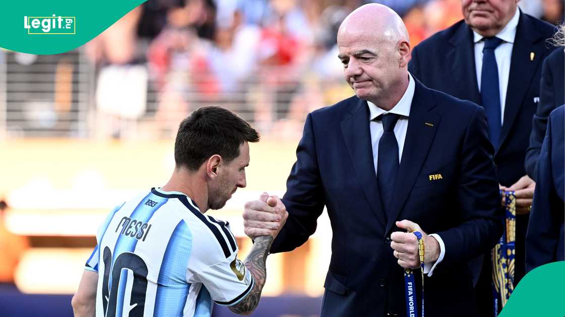 Lionel Messi, Gianni Infantino, 2026 FIFA World Cup final, USA, Spain. Lionel Messi, Gianni Infantino, 2026 FIFA World Cup final, USA, Spain.