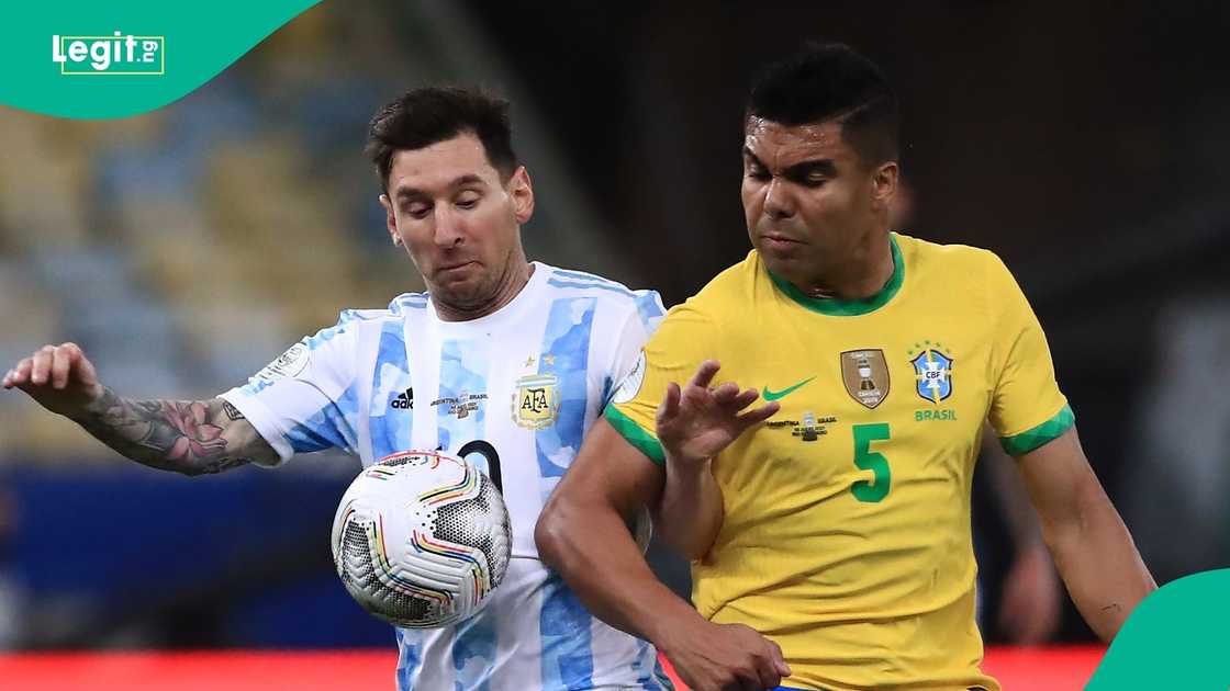 Brazil, Casemiro, Lionel Messi, Inter Miami, Football, Argentina. Brazil, Casemiro, Lionel Messi, Inter Miami, Football, Argentina.
