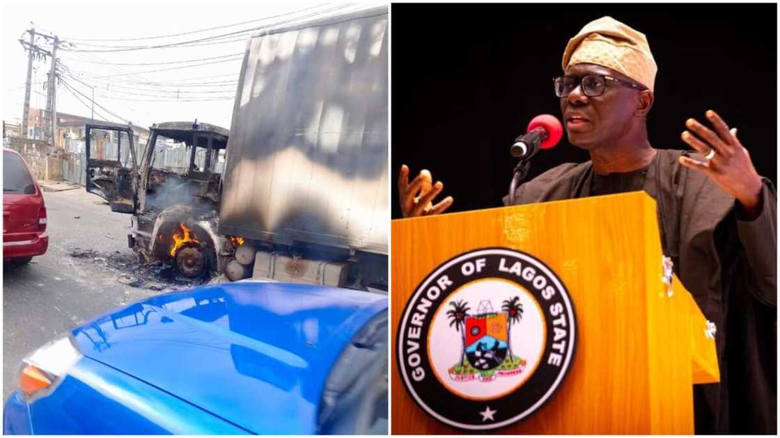 Lagos Truck Accident: Sanwo-Olu Reacts, Shuts School Down Lagos Truck Accident: Sanwo-Olu Reacts, Shuts School Down