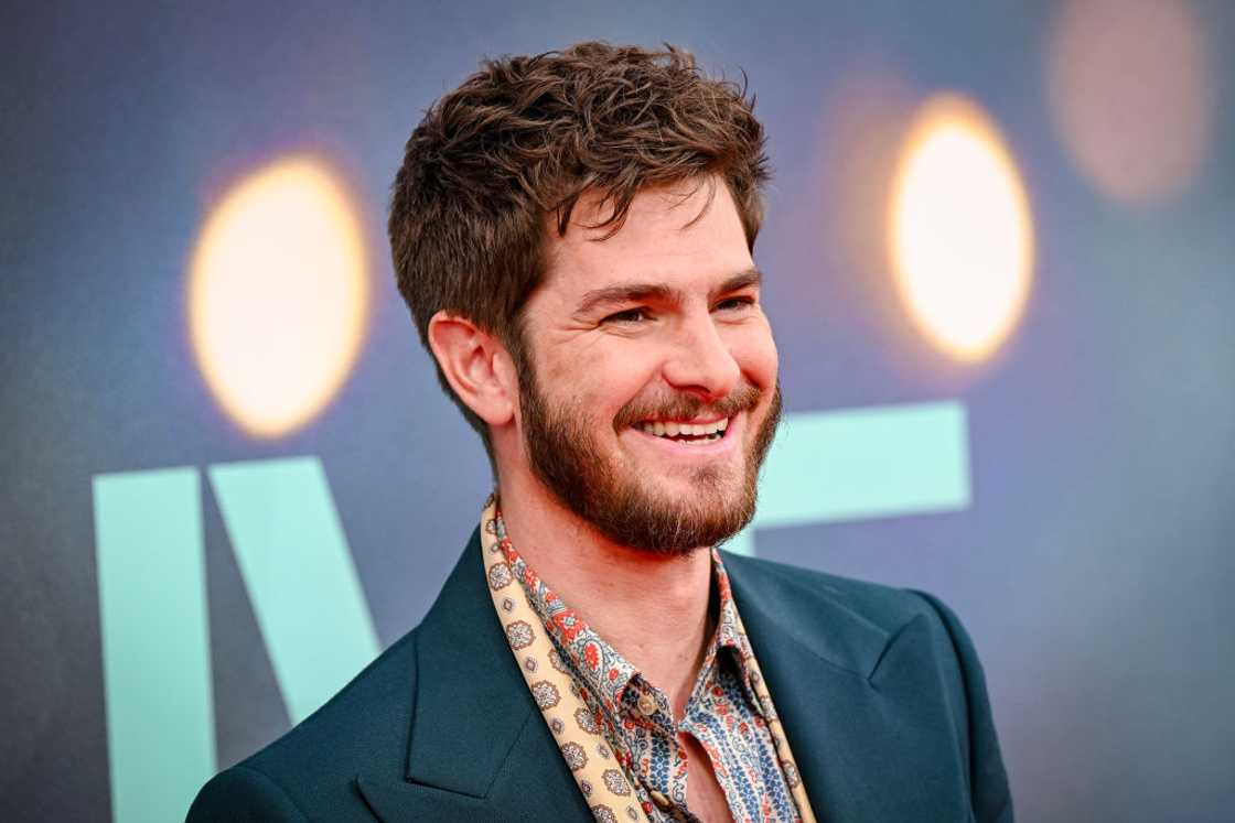 Andrew Garfield attends the "We Live In Time" Headline Gala during the BFI London Film Festival at The Royal Festival Hall in London, England Andrew Garfield attends the "We Live In Time" Headline Gala during the BFI London Film Festival at The Royal Festival Hall in London, England