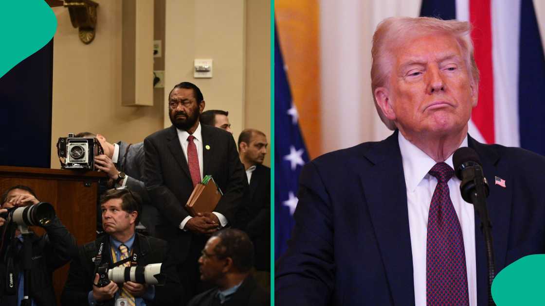 Lawmaker Thrown Out of Chamber for Antagonizing President Trump During His Visit Lawmaker Thrown Out of Chamber for Antagonizing President Trump During His Visit