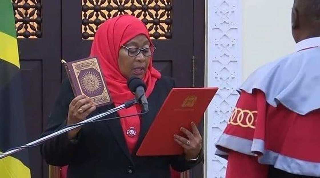 Samia Hassan: A Karon Farko, An Rantsar Da Mace Matsayin Shugabar Kasa a Tanzania Samia Hassan: A Karon Farko, An Rantsar Da Mace Matsayin Shugabar Kasa a Tanzania