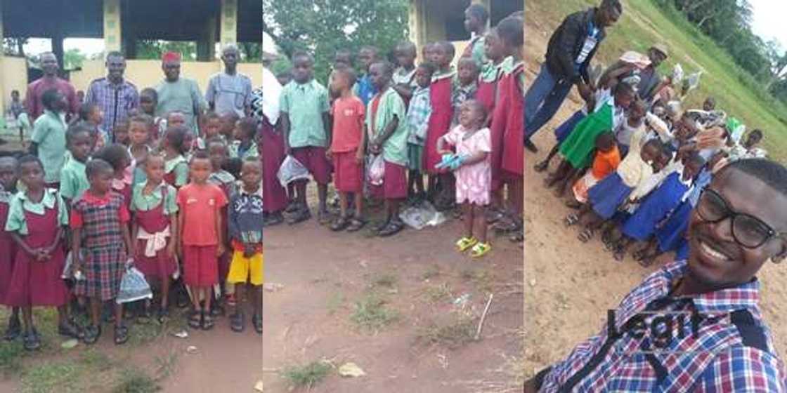 Kind Nigerian Goes From School to School Sharing Free Sandals to Young Children Who are Bare-footed Kind Nigerian Goes From School to School Sharing Free Sandals to Young Children Who are Bare-footed