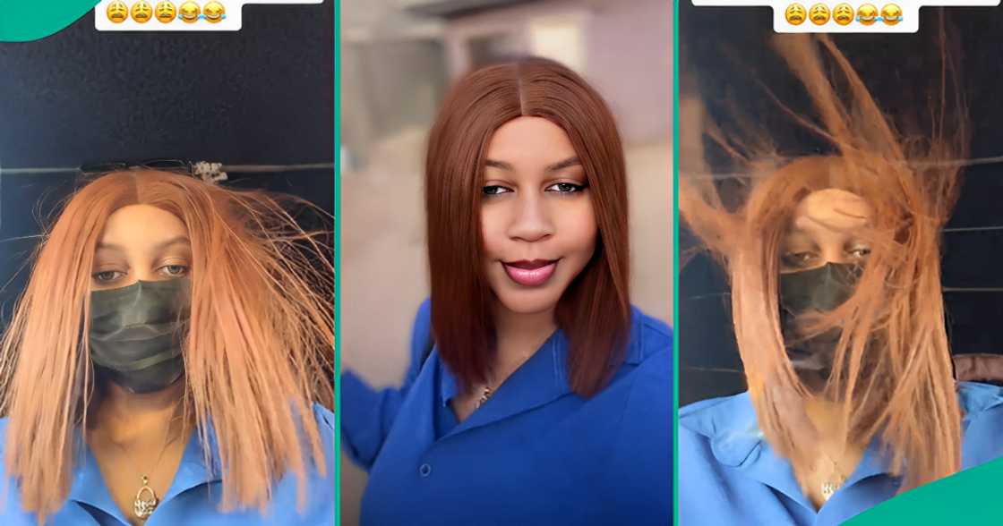 Lady wearing bone straight wig shares outcome after entering keke.