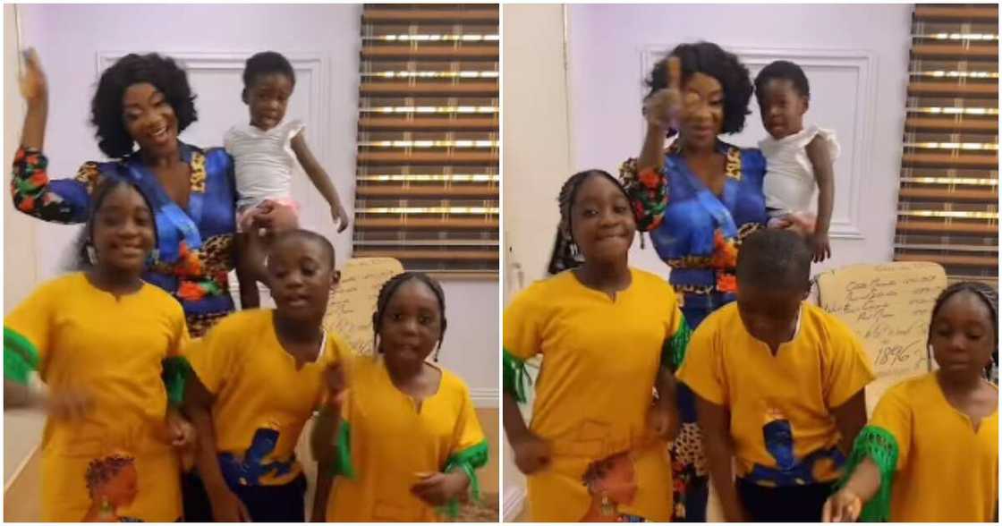 Mercy Johnson shares dance video.