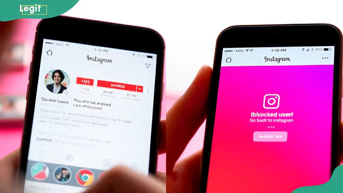 Photo illustration of an active Instagram profile and a blocked Instagram account. Photo illustration of an active Instagram profile and a blocked Instagram account.