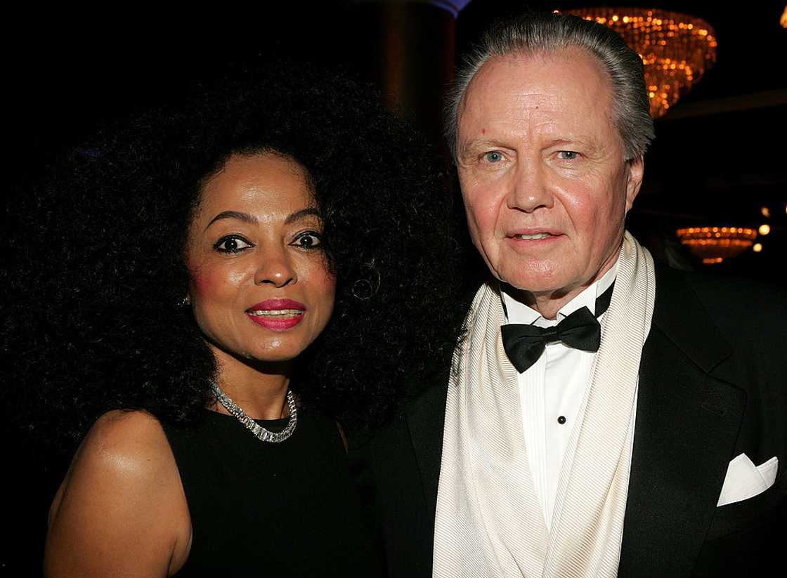 Singer Diana Ross and actor Jon Voight