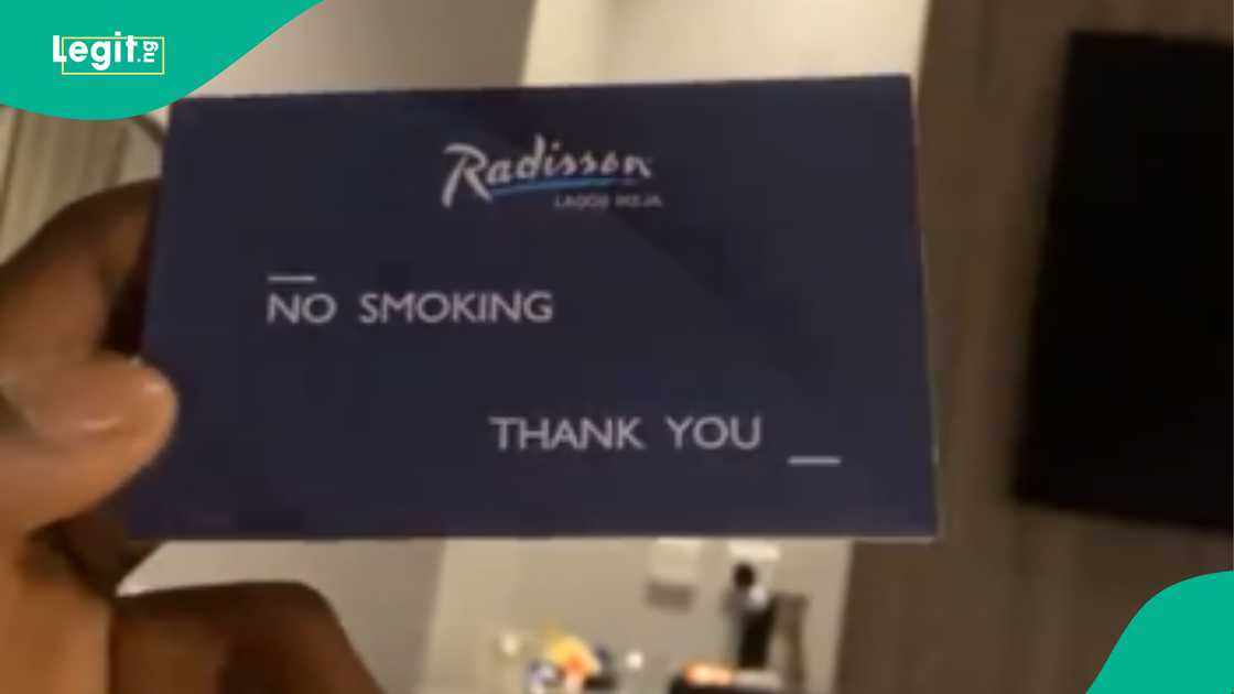 Man shares warning note he found in Lagos hotel room he booked, many react Man shares warning note he found in Lagos hotel room he booked, many react