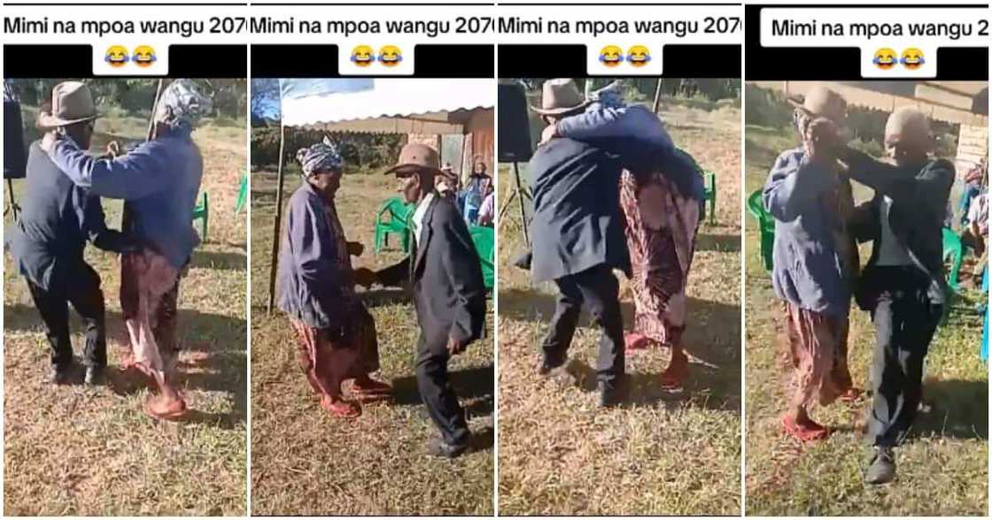 Elderly couple dancing to zilizopendwa Elderly couple dancing to zilizopendwa
