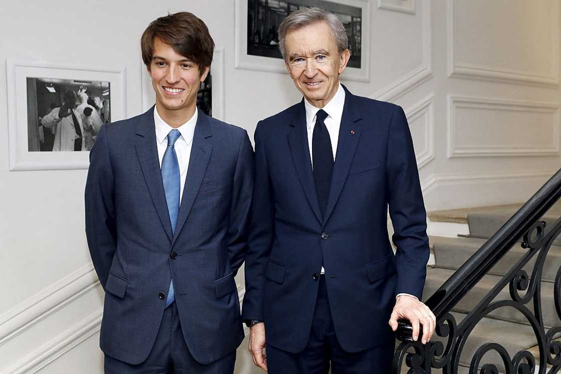 Bernard Arnault (R) and his son Alexandre