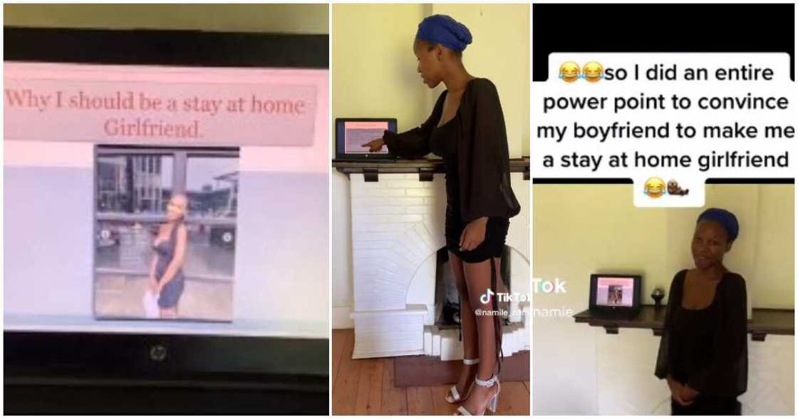 Powerpoint presentation, lady makes powerpoint presentation, stay-at-home girlfriend Powerpoint presentation, lady makes powerpoint presentation, stay-at-home girlfriend
