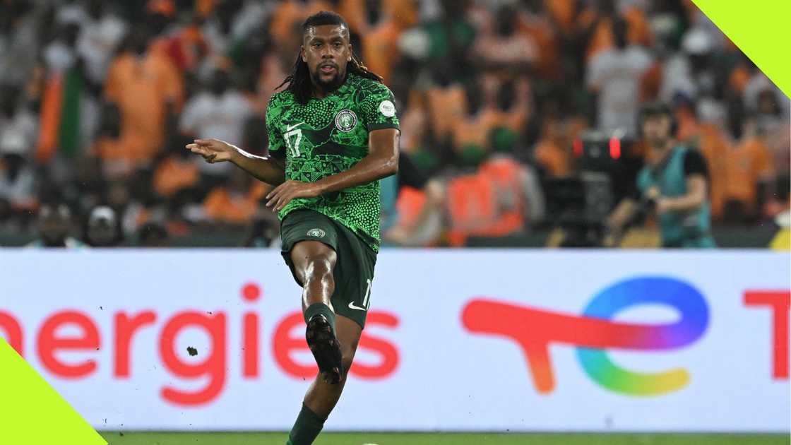Alex Iwobi, Super Eagles, Nigeria, Stade Olympique Alassane Ouatarra, Abidjan, Ivory Coast, AFCON 2023 final, February 11, 2024. Alex Iwobi, Super Eagles, Nigeria, Stade Olympique Alassane Ouatarra, Abidjan, Ivory Coast, AFCON 2023 final, February 11, 2024.