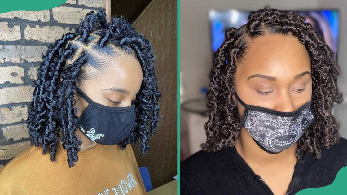 Short butterfly locs hairstyles