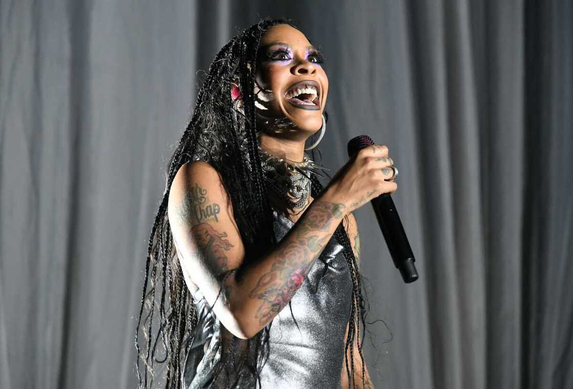 Rico Nasty performs during the "Blue Water Roadtrip" tour at Oakland Arena Rico Nasty performs during the "Blue Water Roadtrip" tour at Oakland Arena