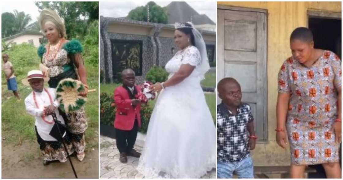 Efuoma Amos, computer science graduate, small-sized man marries tall lady Efuoma Amos, computer science graduate, small-sized man marries tall lady