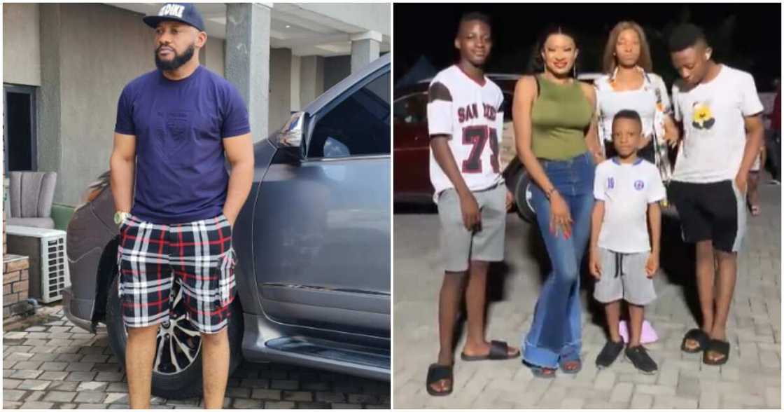 Actor Yul Edochie and his family Actor Yul Edochie and his family