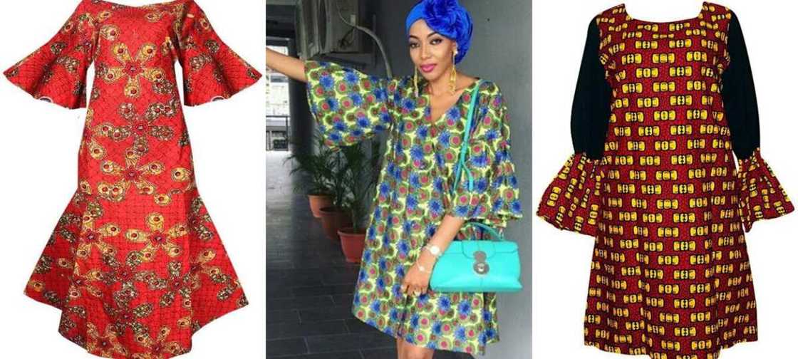 A line Ankara dress with flounce A line Ankara dress with flounce