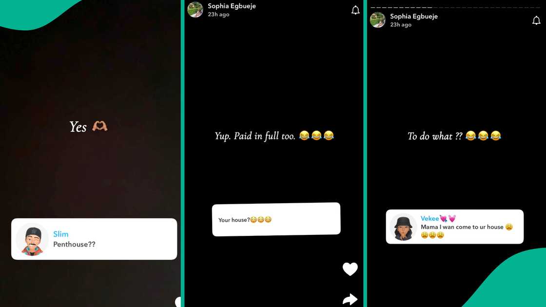 Sophia Egbueje's penthouse. Sophia Egbueje's penthouse.