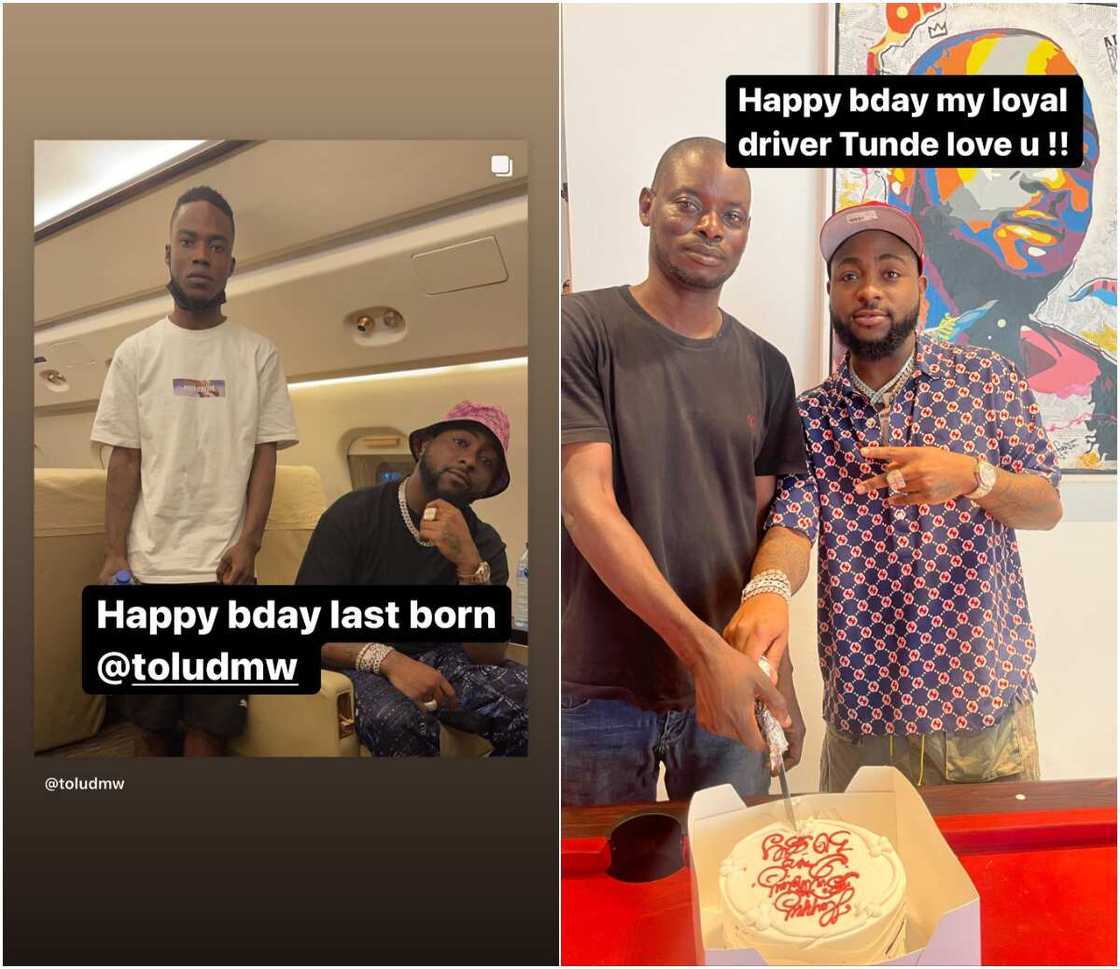 Davido, his driver, a DMW crew member Davido, his driver, a DMW crew member