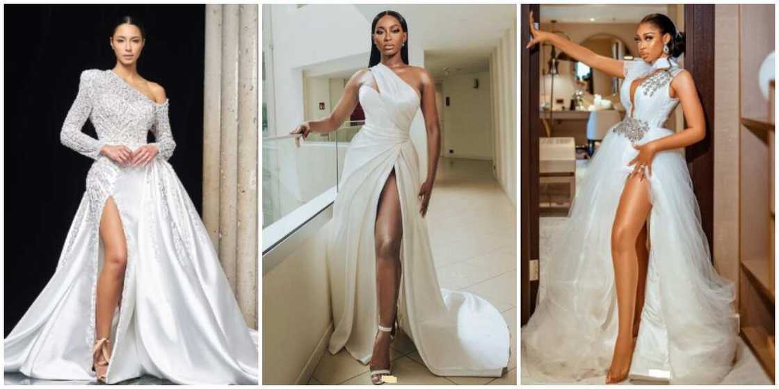 Photos of ladies in wedding gowns. Photos of ladies in wedding gowns.