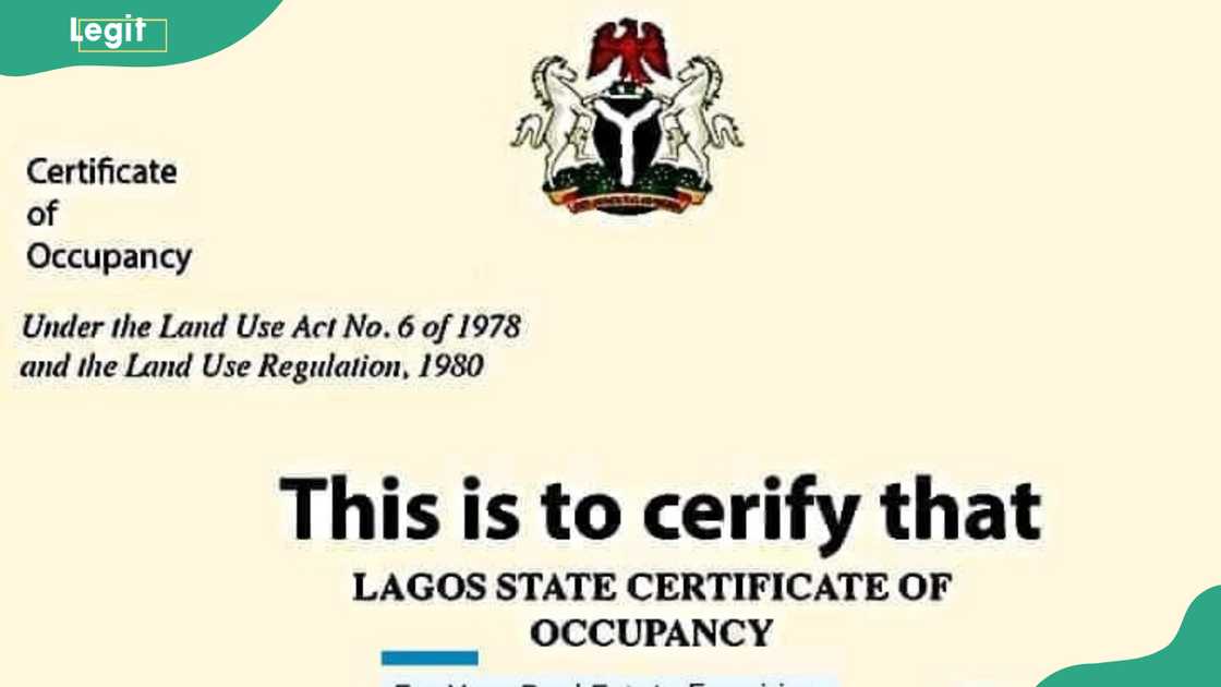 A section of Certificate of Occupancy