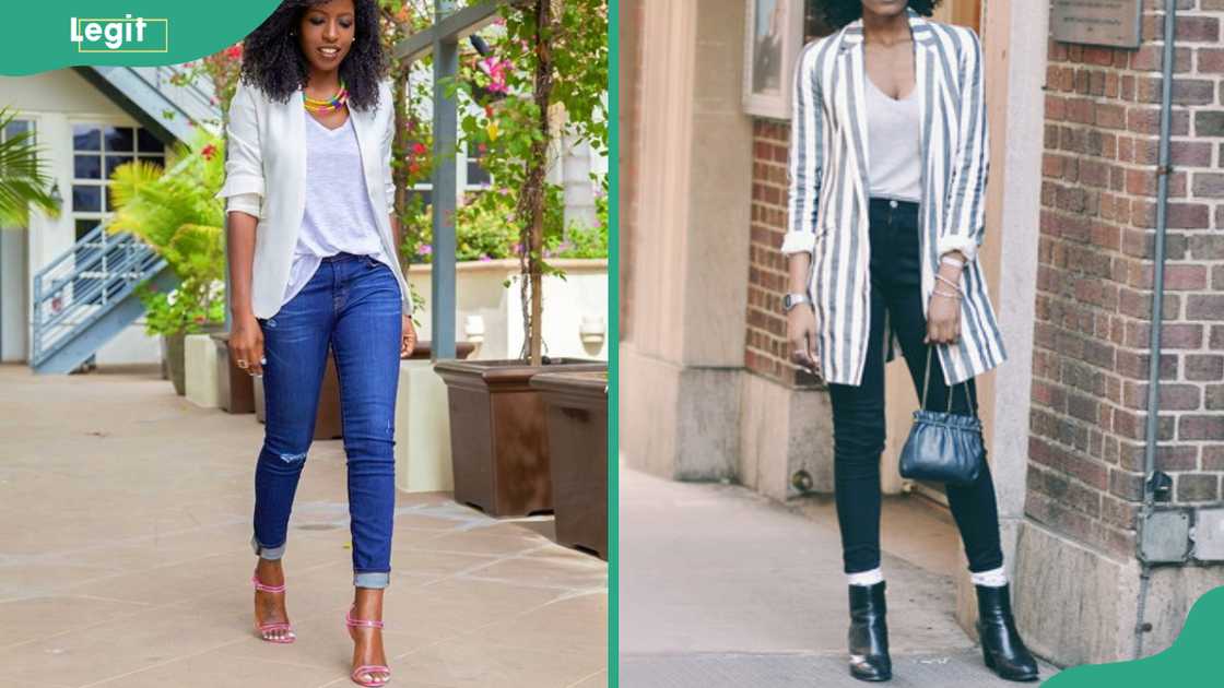 Blazer with jeans for ladies