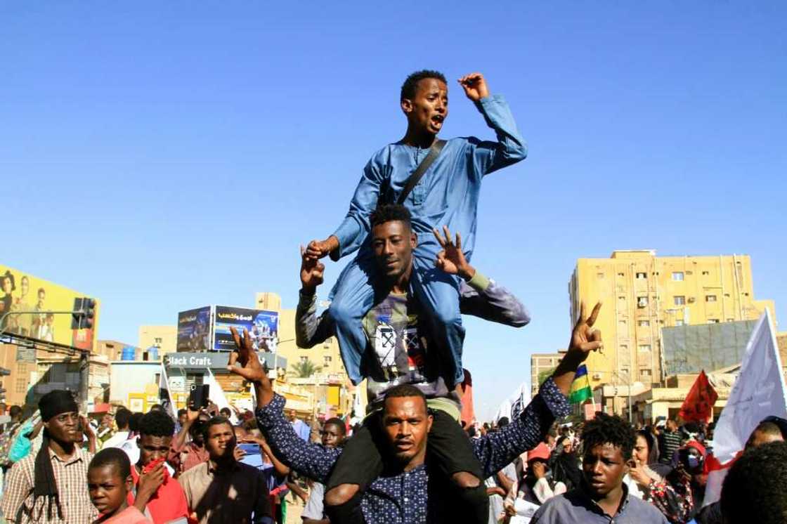 Protesters in Sudan on Thursday: since October 2021 near-weekly anti-coup protests have been met with a violent crackdown that has so far left at least 119 people dead, according to pro-democracy medics Protesters in Sudan on Thursday: since October 2021 near-weekly anti-coup protests have been met with a violent crackdown that has so far left at least 119 people dead, according to pro-democracy medics